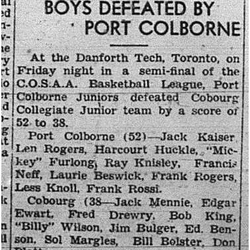 1939-03-30 School -Basketball CCI Junior Boys in COSSA Playdowns