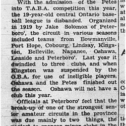 1939-04-15 Baseball -Central Ontario League has Disbanded