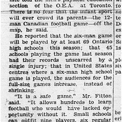 1939-04-15 School -Six Man Football coming to Ontario High Schools