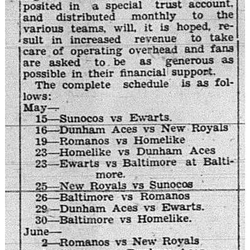 1939-05-11 Softball -Mens League releases Schedule