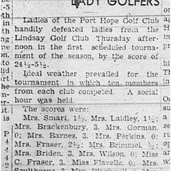 1939-06-01 Golf -PH Ladies vs Lindsay