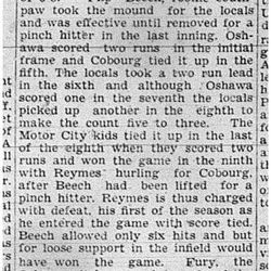 1939-06-08 Baseball -Cobourg Intermediates vs Oshawa Juniors