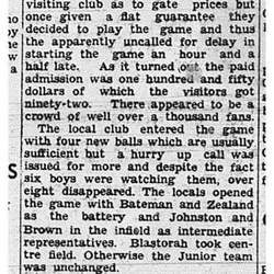 1939-07-06 Baseball -Intermediates & Juniors vs Bearded House of David 1st under Floodlights