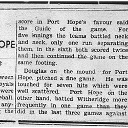 1939-07-20 Baseball -Intermediate PH vs Bowmanville