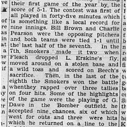 1939-07-20 Softball -Mens League Smokers vs Bombers