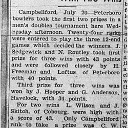 1939-07-27 Lawn Bowling -Mens Doubles Tourney at Campbellford
