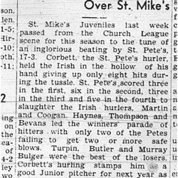 1939-08-03 Softball -Church League Juvenile Game