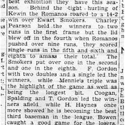 1939-08-03 Softball -Mens League Romano vs Ewart