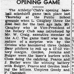 1939-08-10 Baseball -Athletic Club season opener