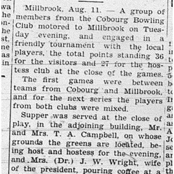 1939-08-17 Lawn Bowling -Cobourg at Millbrook