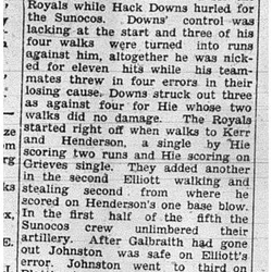 1939-08-31 Softball -Mens League Royals vs Sunocos Semi-final