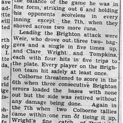 1939-09-07 Baseball -Brighton vs Colborne Playoff