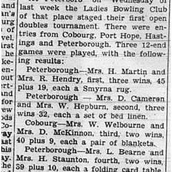 1939-09-14 Lawn Bowling -Ladies at Peterborough Tourney