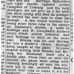 1939-09-21 Baseball -Cobourg Intermediate Ponies vs Belleville Playoff