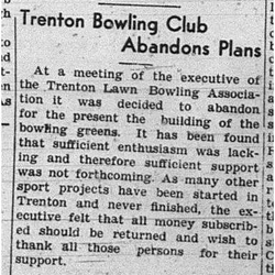 1939-09-21 Lawn Bowling -Trenton abandoning Building Greens