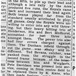 1939-09-28 Softball -Mens League Royals vs Dunham-Championship