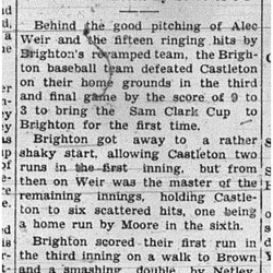 1939-10-12 Baseball -Castleton vs Brighton Clarke Cup