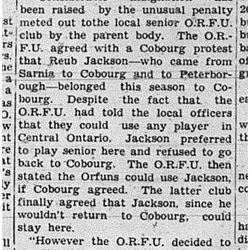 1939-10-26 Football -Peterborough Examiner Opines on ORFU Decision