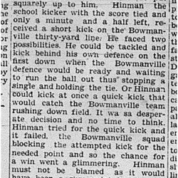 1939-11-09 School -CCI Junior Football vs Bowmanville