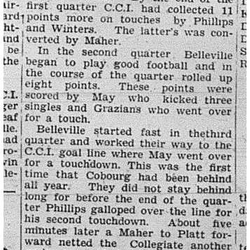 1939-11-23 School -CCI Seniors 6 man Football vs Belleville