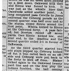 1939-11-30 Football -Cobourg Tanners down Oakwood