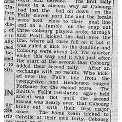 1939-12-07 Football -Cobourg Tanners win Intermediate B Championship vs Smiths Falls