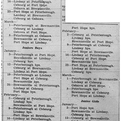 1940-01-04 School -Baskeball Senior & Junior Schedules