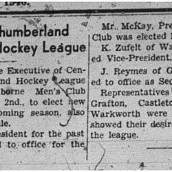 1940-01-11 Hockey -Central Northumberland League Meeting