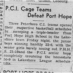 1940-01-11 School -Basketball Peterborough CI vs PH High