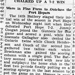 1940-01-18 Hockey -Intermediates 14th Battery vs PH