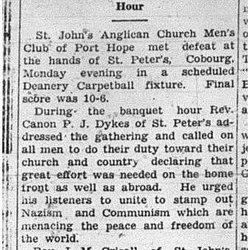 1940-02-15 Carpetball -St Johns PH vs St Peters Cobourg