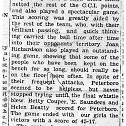 1940-02-15 School -CCI Basketball vs Peterborough