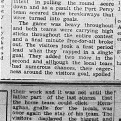 1940-04-04 Hockey -Juveniles Cobourg vs Port Perry Game 2