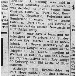 1940-04-11 Baseball -Lakeshore Intermediate League Annual Meeting