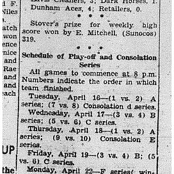 1940-04-11 Bowling -Results