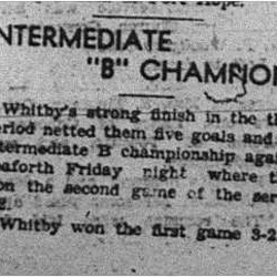 1940-04-11 Hockey -Intermediate Champions Whitby vs Seaforth