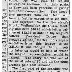 1940-05-02 Baseball -Intermediates -Lakeshore League Annual Meeting