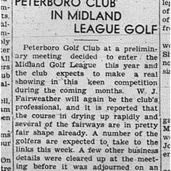 1940-05-02 Golf -Peterborough joins Midland League