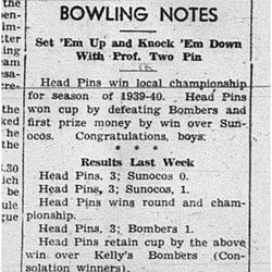 1940-05-09 Bowling -Notes