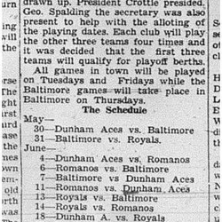 1940-05-30 Softball -Mens League Schedule