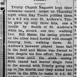 1940-07-04 Baseball -Church League Game