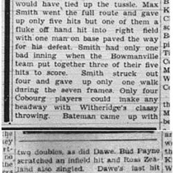 1940-07-04 Baseball -Intermediates vs Bowmanville