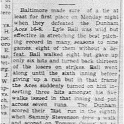 1940-07-25 Softball -Mens League Baltimore vs Dunham