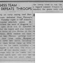 1940-08-01 Baseball -Athletic Club Burgess vs Throops