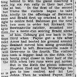 1940-08-01 Baseball -Intermediates vs Bowmanville