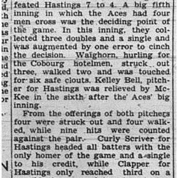 1940-08-01 Softball -Exhibition Dunham vs Hastings