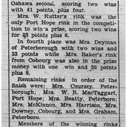 1940-08-15 Lawn Bowling -Cobourg vs PH