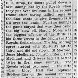 1940-08-29 Softball -Mens League Royals beat Baltimore Game 2