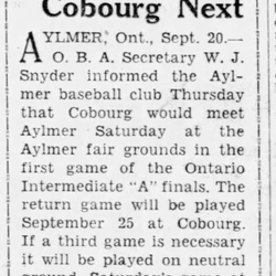 1940-09-20 Baseball -Cobourg vs Aylmer OBA -Windsor Star