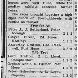 1940-10-03 Horse Racing -Campbellford Fair Races